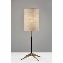 26.75" Davis Table Lamp Matte Black - Adesso