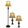 25" Mae Desk And Floor Lamp Set Bronze - Decor Therapy