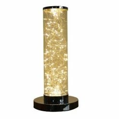 13" Novelty Metal Tube Table Lamp (Includes LED Light Bulb) Silver - Ore International