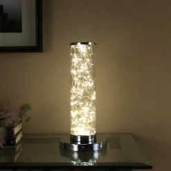 13" Novelty Metal Tube Table Lamp (Includes LED Light Bulb) Silver - Ore International 9 13" Novelty Metal Tube Table Lamp (Includes LED Light Bulb) Silver - Ore International -Desk Lamps sales shop unnamed file 4918