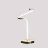 18" Modern Metal Spiral Table Lamp (Includes LED Light Bulb) White - Ore International