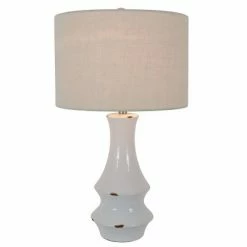 30" Ceramic Callie Table Lamp White - Decor Therapy