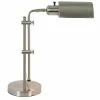 13" Adjustable Pharmacy Table Lamp Brushed Steel - Decor Therapy