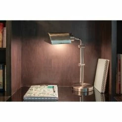 13" Adjustable Pharmacy Table Lamp Brushed Steel - Decor Therapy -Desk Lamps sales shop unnamed file 4956
