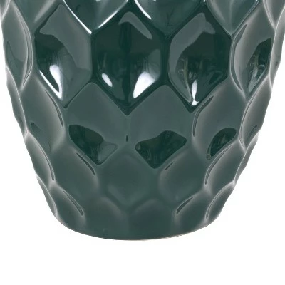 24.5" Ceramic Tamara Faceted Table Lamp Emerald Green - Decor Therapy 5 24.5" Ceramic Tamara Faceted Table Lamp Emerald Green - Decor Therapy - Image 5