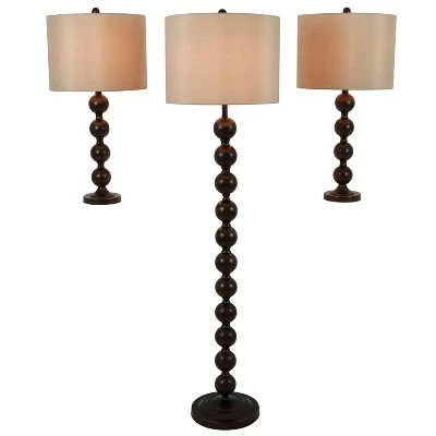 58.5" 3pk Ettie Stacked Ball Table Lamp Bronze - Decor Therapy 1 58.5" 3pk Ettie Stacked Ball Table Lamp Bronze - Decor Therapy