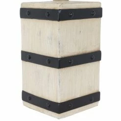 15" Campbell Square Barrel Accent Table Lamp (Includes LED Light Bulb) White - Decor Therapy -Desk Lamps sales shop unnamed file 4997