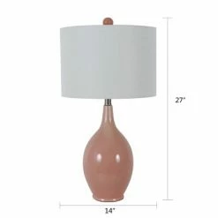 27" Annabelle Ceramic Table Lamp Rose - Decor Therapy -Desk Lamps sales shop unnamed file 5007