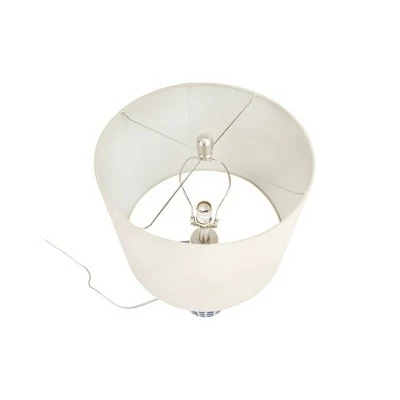 Stoneware Table Lamp with Embossed Grid Pattern - 3R Studios 3 Stoneware Table Lamp with Embossed Grid Pattern - 3R Studios - Image 3