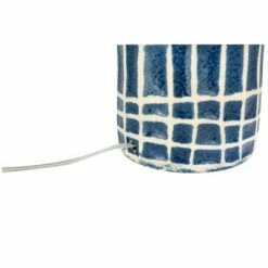 Stoneware Table Lamp with Embossed Grid Pattern - 3R Studios 8 Stoneware Table Lamp with Embossed Grid Pattern - 3R Studios -Desk Lamps sales shop unnamed file 5034