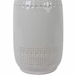 27.5" Patterned Ceramic Table Lamp White Glaze - Decor Therapy 13 27.5" Patterned Ceramic Table Lamp White Glaze - Decor Therapy -Desk Lamps sales shop unnamed file 5041