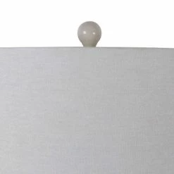 27.5" Patterned Ceramic Table Lamp White Glaze - Decor Therapy 14 27.5" Patterned Ceramic Table Lamp White Glaze - Decor Therapy -Desk Lamps sales shop unnamed file 5042