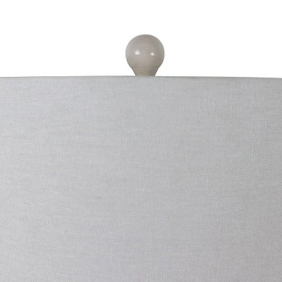 27.5" Patterned Ceramic Table Lamp White Glaze - Decor Therapy 5 27.5" Patterned Ceramic Table Lamp White Glaze - Decor Therapy - Image 5