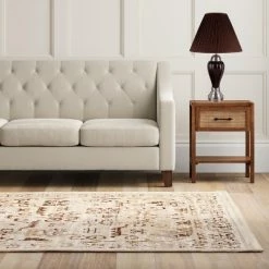 27" Traditional Metal Table Lamp with Cone Shade Brown - Ore International