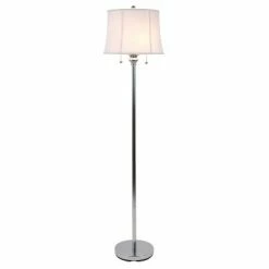 61.5" Twin Lamp Silver - Decor Therapy