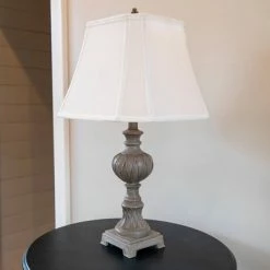 25" Frances Carved Resin Table Lamp French Finish - Decor Therapy -Desk Lamps sales shop unnamed file 5089