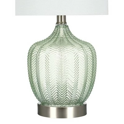 18" Glass Accent Lamp Green (Includes LED Light Bulb) - Cresswell Lighting 2 18" Glass Accent Lamp Green (Includes LED Light Bulb) - Cresswell Lighting - Image 2