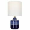 14.75" Ceramic Accent Lamp Blue (Includes LED Light Bulb) - Cresswell Lighting