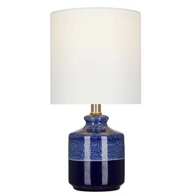 14.75" Ceramic Accent Lamp Blue (Includes LED Light Bulb) - Cresswell Lighting 1 14.75" Ceramic Accent Lamp Blue (Includes LED Light Bulb) - Cresswell Lighting