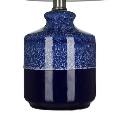 14.75" Ceramic Accent Lamp Blue (Includes LED Light Bulb) - Cresswell Lighting 2 14.75" Ceramic Accent Lamp Blue (Includes LED Light Bulb) - Cresswell Lighting - Image 2