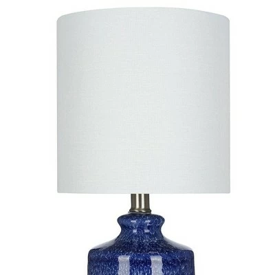 14.75" Ceramic Accent Lamp Blue (Includes LED Light Bulb) - Cresswell Lighting 3 14.75" Ceramic Accent Lamp Blue (Includes LED Light Bulb) - Cresswell Lighting - Image 3