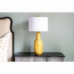 27.5" Patterned Ceramic Table Lamp Camel Glaze - Decor Therapy 16 27.5" Patterned Ceramic Table Lamp Camel Glaze - Decor Therapy -Desk Lamps sales shop unnamed file 5127