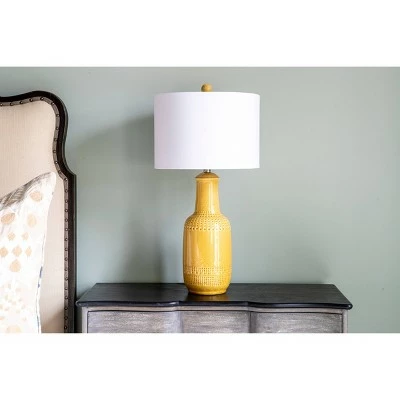 27.5" Patterned Ceramic Table Lamp Camel Glaze - Decor Therapy 8 27.5" Patterned Ceramic Table Lamp Camel Glaze - Decor Therapy - Image 8