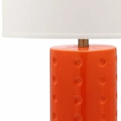 (Set of 2) 26" Roxanne Table Lamp Orange (Includes CFL Light Bulb) - Safavieh -Desk Lamps sales shop unnamed file 513