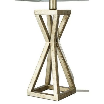 22.5" Metal Cage Table Lamp (Includes LED Light Bulb) Silver - Cresswell Lighting 2 22.5" Metal Cage Table Lamp (Includes LED Light Bulb) Silver - Cresswell Lighting - Image 2