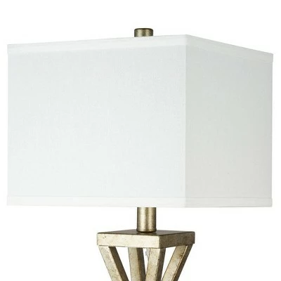 22.5" Metal Cage Table Lamp (Includes LED Light Bulb) Silver - Cresswell Lighting 3 22.5" Metal Cage Table Lamp (Includes LED Light Bulb) Silver - Cresswell Lighting - Image 3