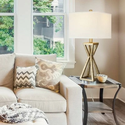 22.5" Metal Cage Table Lamp (Includes LED Light Bulb) Silver - Cresswell Lighting 5 22.5" Metal Cage Table Lamp (Includes LED Light Bulb) Silver - Cresswell Lighting - Image 5