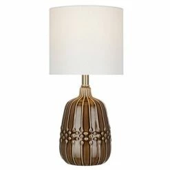 19" Ceramic Accent Lamp Bronze - Cresswell Lighting