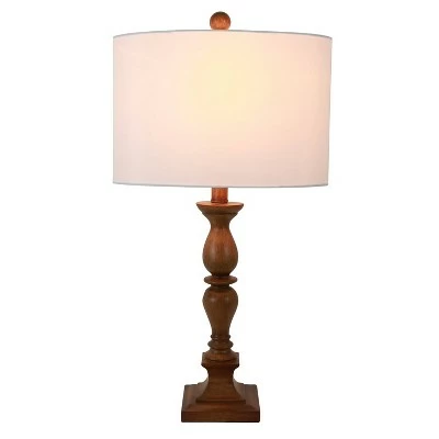 23" Ellie Transitional Table Lamp Honey Pine - Decor Therapy 1 23" Ellie Transitional Table Lamp Honey Pine - Decor Therapy