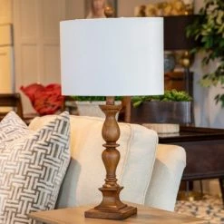 23" Ellie Transitional Table Lamp Honey Pine - Decor Therapy 16 23" Ellie Transitional Table Lamp Honey Pine - Decor Therapy -Desk Lamps sales shop unnamed file 5162