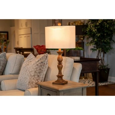 23" Ellie Transitional Table Lamp Honey Pine - Decor Therapy 10 23" Ellie Transitional Table Lamp Honey Pine - Decor Therapy - Image 10