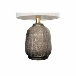 Terracotta Table Lamp with Metallic Glaze and Linen Shade - 3R Studios 8 Terracotta Table Lamp with Metallic Glaze and Linen Shade - 3R Studios -Desk Lamps sales shop unnamed file 5169
