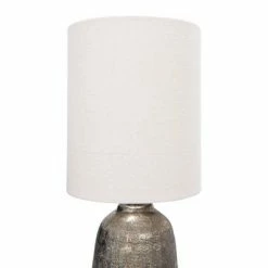 Terracotta Table Lamp with Metallic Glaze and Linen Shade - 3R Studios 9 Terracotta Table Lamp with Metallic Glaze and Linen Shade - 3R Studios -Desk Lamps sales shop unnamed file 5170