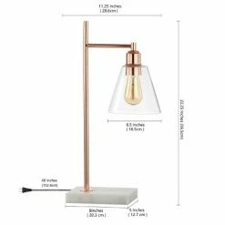 JONATHAN Y 22.25" Metal and Marble Lorena Modern Glam Table Lamp (Includes LED Light Bulb) Copper - Jonathan Y 6 JONATHAN Y 22.25" Metal and Marble Lorena Modern Glam Table Lamp (Includes LED Light Bulb) Copper - Jonathan Y -Desk Lamps sales shop unnamed file 5188