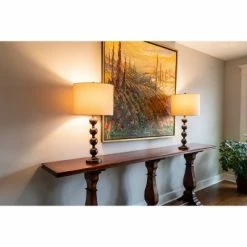 28.5" Set of 2 Sadie Stacked Ball Table Lamp Bronze - Decor Therapy -Desk Lamps sales shop unnamed file 5195