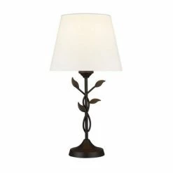 21" Metal Table Lamp Floral - Cresswell Lighting