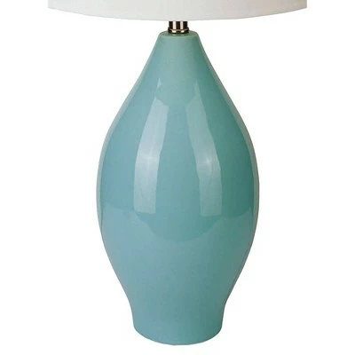 10.75" Traditional Ceramic Table Lamp Green - Ore International 2 10.75" Traditional Ceramic Table Lamp Green - Ore International - Image 2