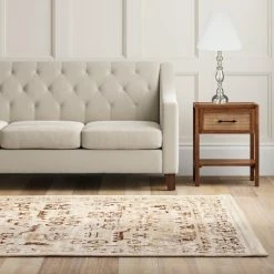 27" Traditional Metal Table Lamp with Brushed Base Silver - Ore International