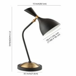 JONATHAN Y 21.5" Iron Albert Retro Mid Century LED Table Lamp - Jonathan Y White And Gold -Desk Lamps sales shop unnamed file 5235