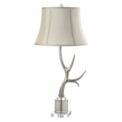 (Set of 2) 32.5" Adele Antler Table Lamps Silver (Includes LED Light Bulb) - Safavieh -Desk Lamps sales shop unnamed file 5242
