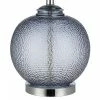 23.5" Glass Table Lamp Gray (Includes LED Light Bulb) - Cresswell Lighting