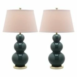 (Set of 2) 28" Pamela Triple Gourd Ceramic Lamp Marine Blue (Includes CFL Light Bulb) - Safavieh 6 (Set of 2) 28" Pamela Triple Gourd Ceramic Lamp Marine Blue (Includes CFL Light Bulb) - Safavieh -Desk Lamps sales shop unnamed file 5253