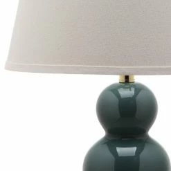 (Set of 2) 28" Pamela Triple Gourd Ceramic Lamp Marine Blue (Includes CFL Light Bulb) - Safavieh 7 (Set of 2) 28" Pamela Triple Gourd Ceramic Lamp Marine Blue (Includes CFL Light Bulb) - Safavieh -Desk Lamps sales shop unnamed file 5254
