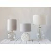 Transparent Glass Table Lamp with Cotton Shade - 3R Studios