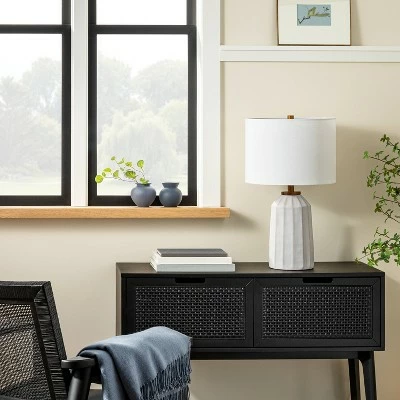 Hearth & Hand With Magnolia Carved Ceramic Table Lamp - Hearth & Hand™ with Magnolia Cream 1 Hearth & Hand With Magnolia Carved Ceramic Table Lamp - Hearth & Hand™ with Magnolia Cream