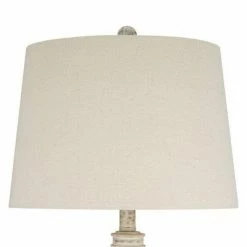 28" Faux Wood Table Lamp (Includes LED Light Bulb) White - Cresswell Lighting 8 28" Faux Wood Table Lamp (Includes LED Light Bulb) White - Cresswell Lighting -Desk Lamps sales shop unnamed file 5319